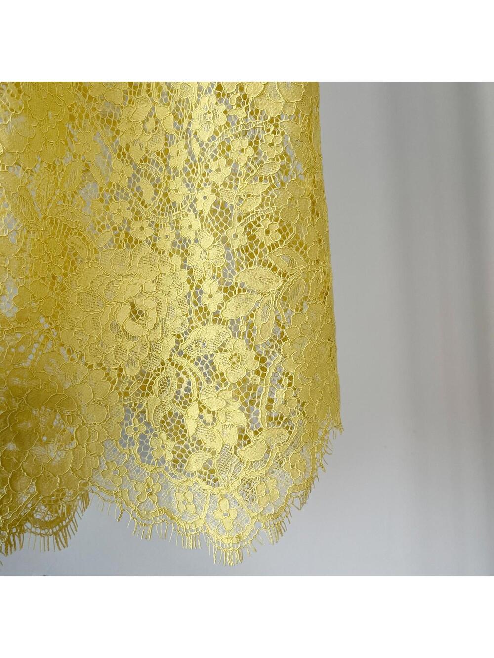 Doen Nandi Sheer Lace Skirt Yellow Size M - Picture 4 of 6